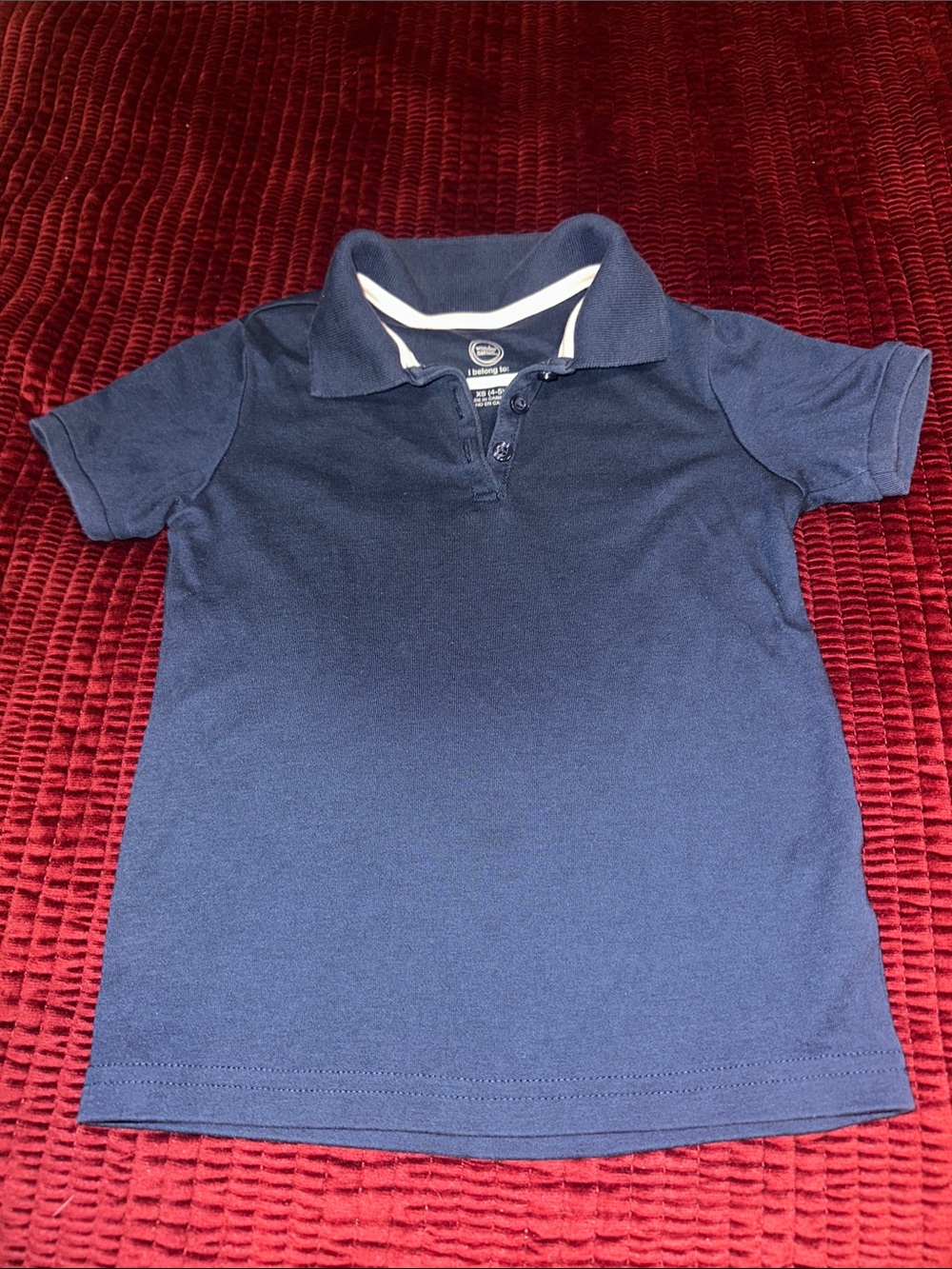 wonder nation Navy Blue Polo Shirt for Kids